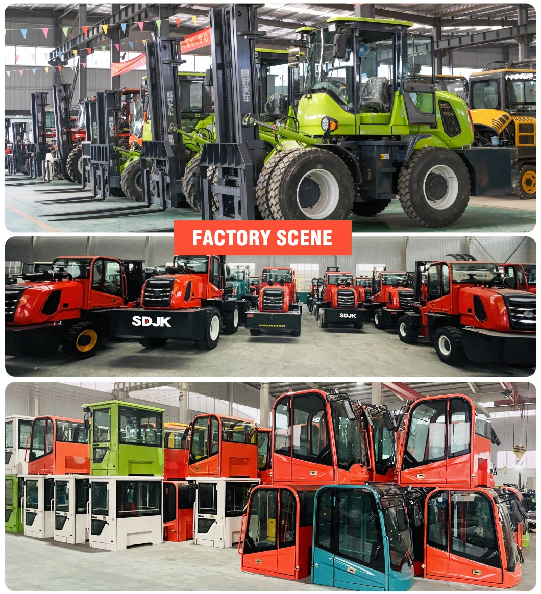 Four Wheels 3-6 Ton Chinese Low Price All Rough Terrain off-Road Fork Lift Forklift Trucks CE ISO Japanese Engine Used Forklift Factory Direct Sales