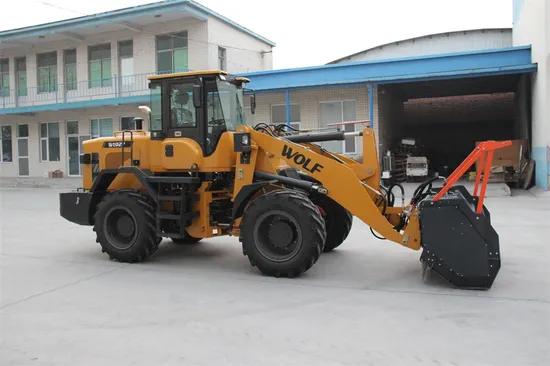 Wolf 3 Tons/3t/3000kg Mini/Bigger/Larger Front End Wheel Loader with Auger/Sweeper/Snow Bucket/Snow Blade/4 in 1 Bucket