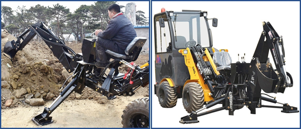 Loader Attachments Swing Arm Backhoe Digger Excavator Attachment for Skid Steer Wheel Front Loader