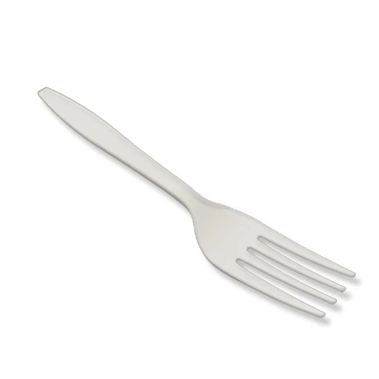 Comida Plastic Hot Storage Cornstarch Microwavable 8" Fork Cutlery Sets, Flight Plastic Spoon Fork