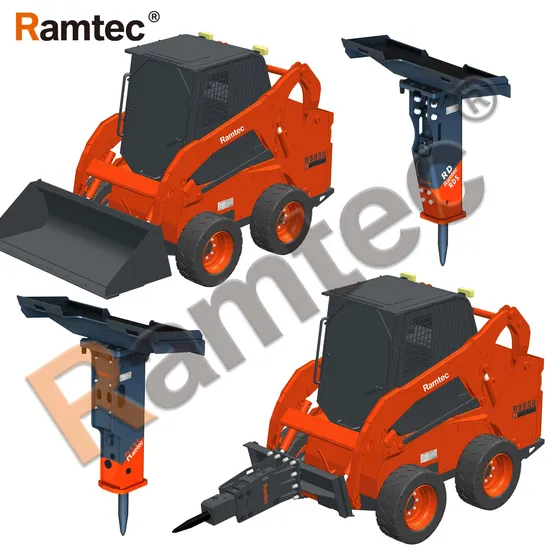 Minicargadora de dirección deslizante de 830 kg y 40 HP Nueva para remoción de nieve